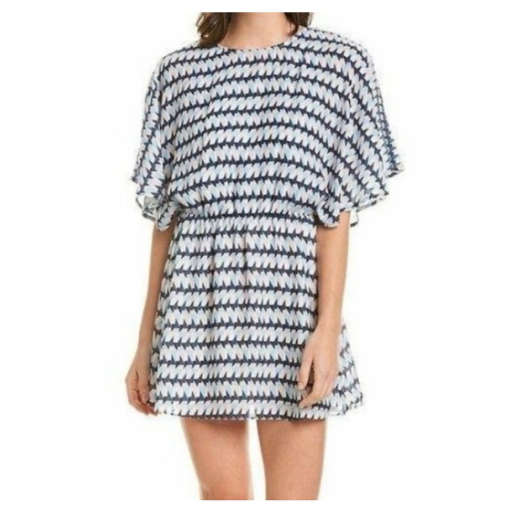 Parker Trixie Angel Wing Mini Dress in Geo Print